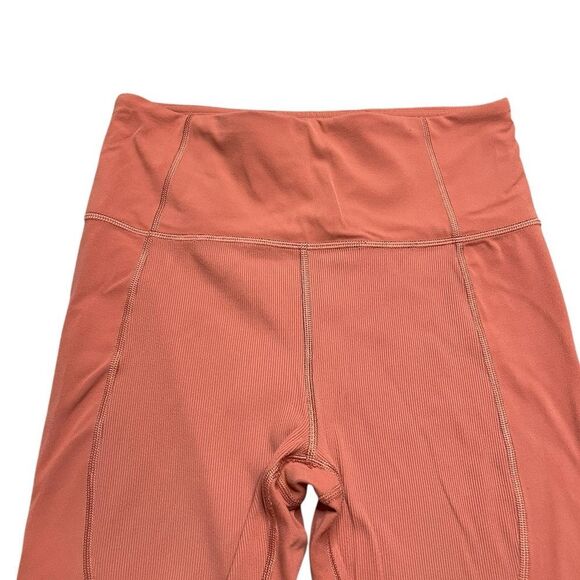ATHLETA Rise Up Rib 7/8 Tight Orange Size Medium - Picture 5 of 8